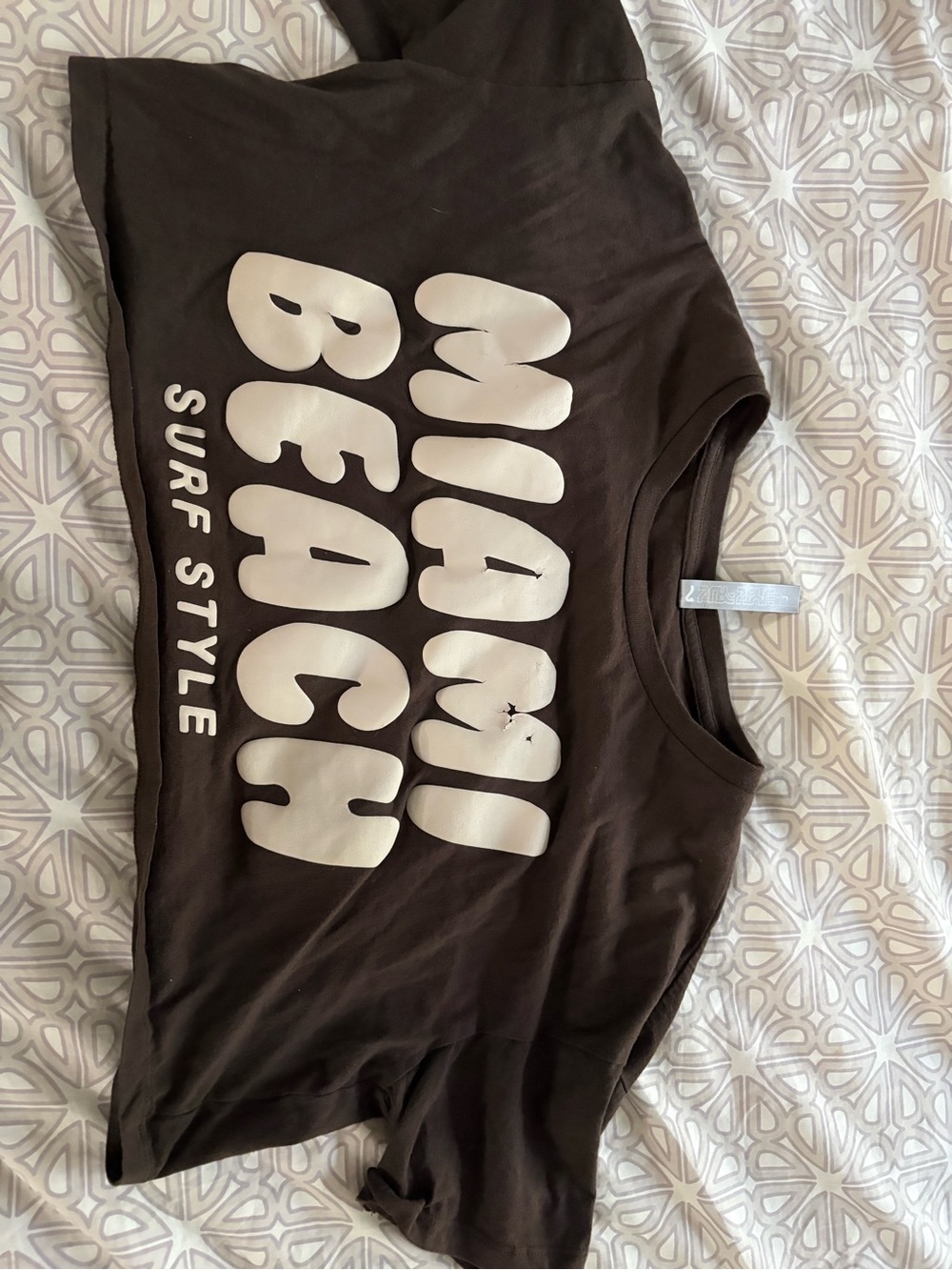 Brown "Miami Beach" Graphic Tee